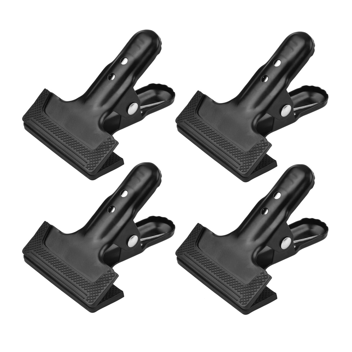 Hridz Heavy Duty Spring Metal Backdrop Clamps with Rubber Pad – 1 to 10 Pack