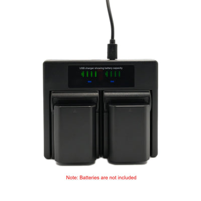 Hridz NP-FZ100 Dual Battery Charger for Sony Alpha 7/9 Series Cameras