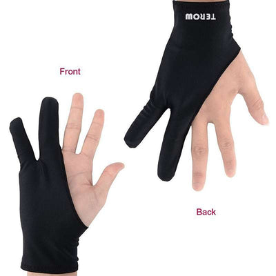 Terow 2-Finger Artist Glove for Drawing Tablets & iPad – Anti-Smudge, Fits Left or Right Hand